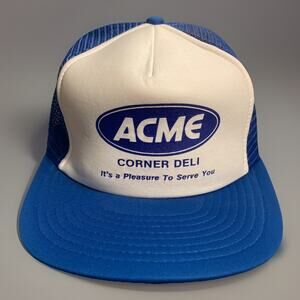 Vintage 1980’s Trucker Hat Snapback Cap ACME Food Service Deli Counter Rare